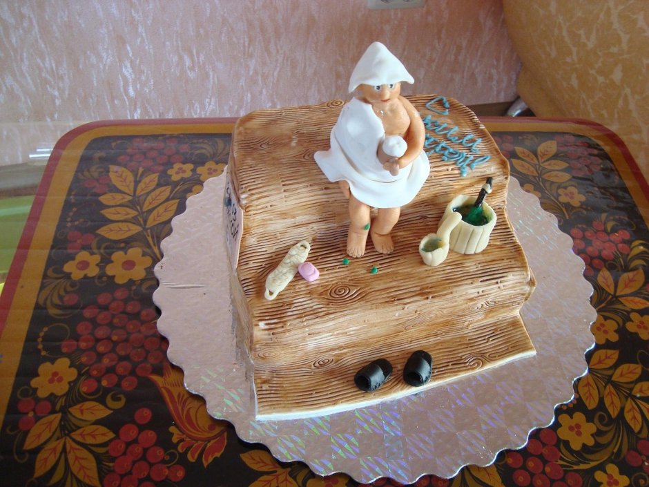 Торт с тематикой баня
