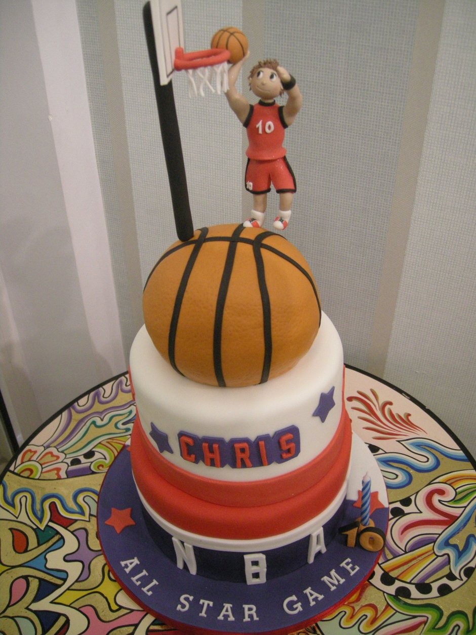 Фигурка баскетболиста на торт