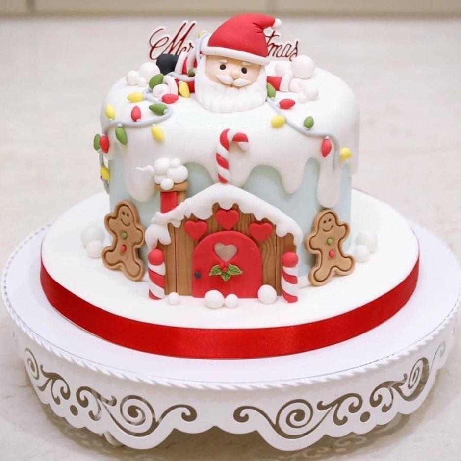 Торт Санта в сугробе