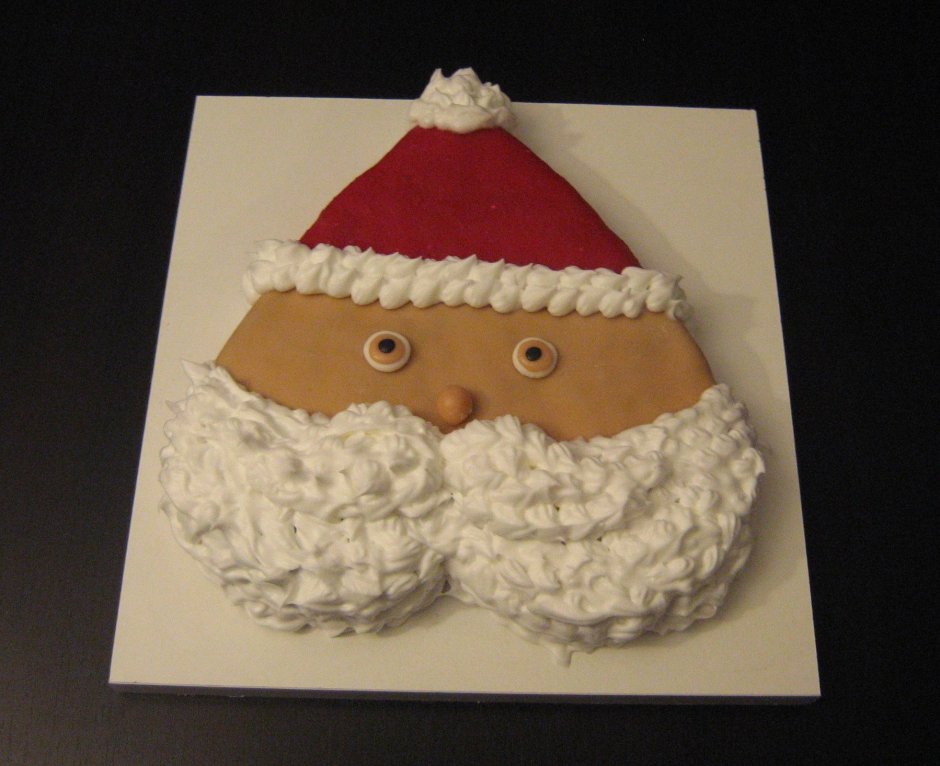 Новогодний торт в виде Деда Мороза