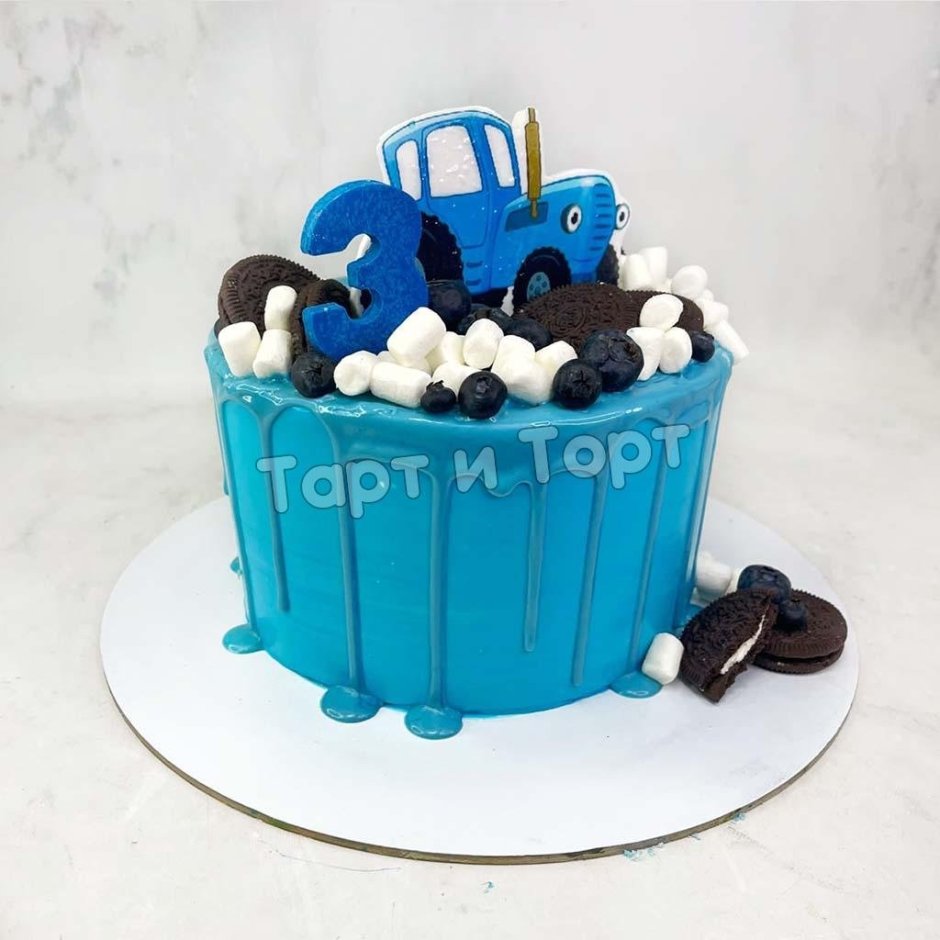 Торт молочная девочка синий трактор