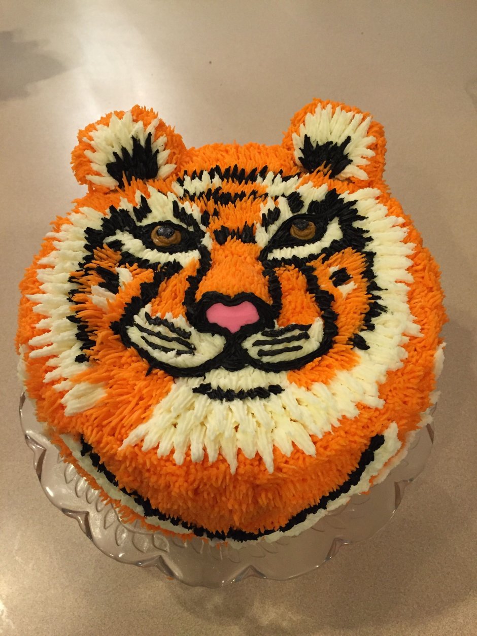 Торт с тигром детский