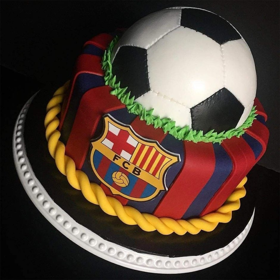Торт футбольный Барселона Месси