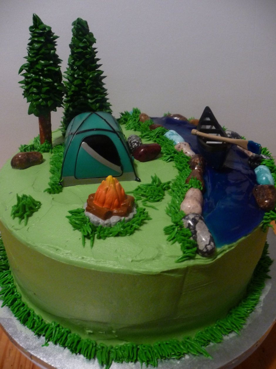 Торт с палаткой