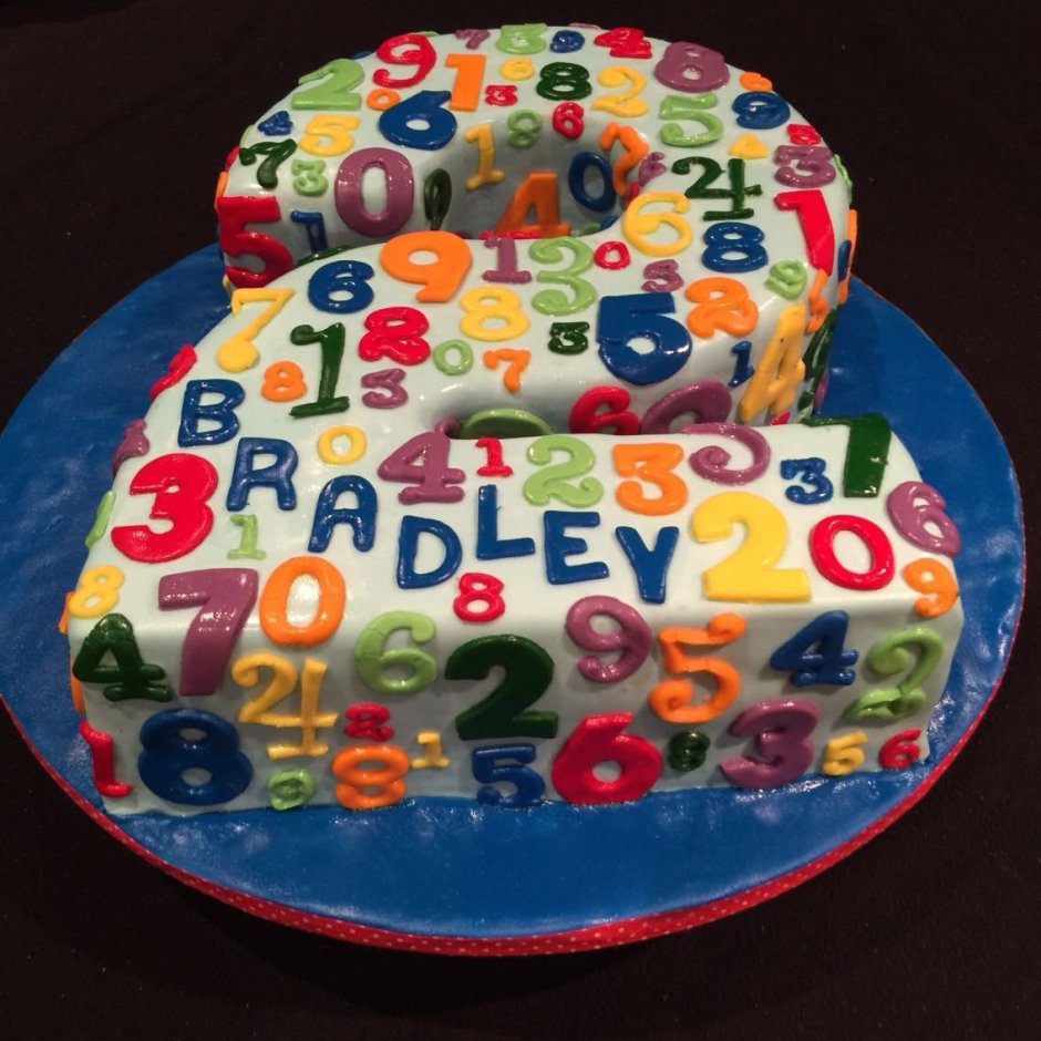 Торт с цифрами и буквами детский