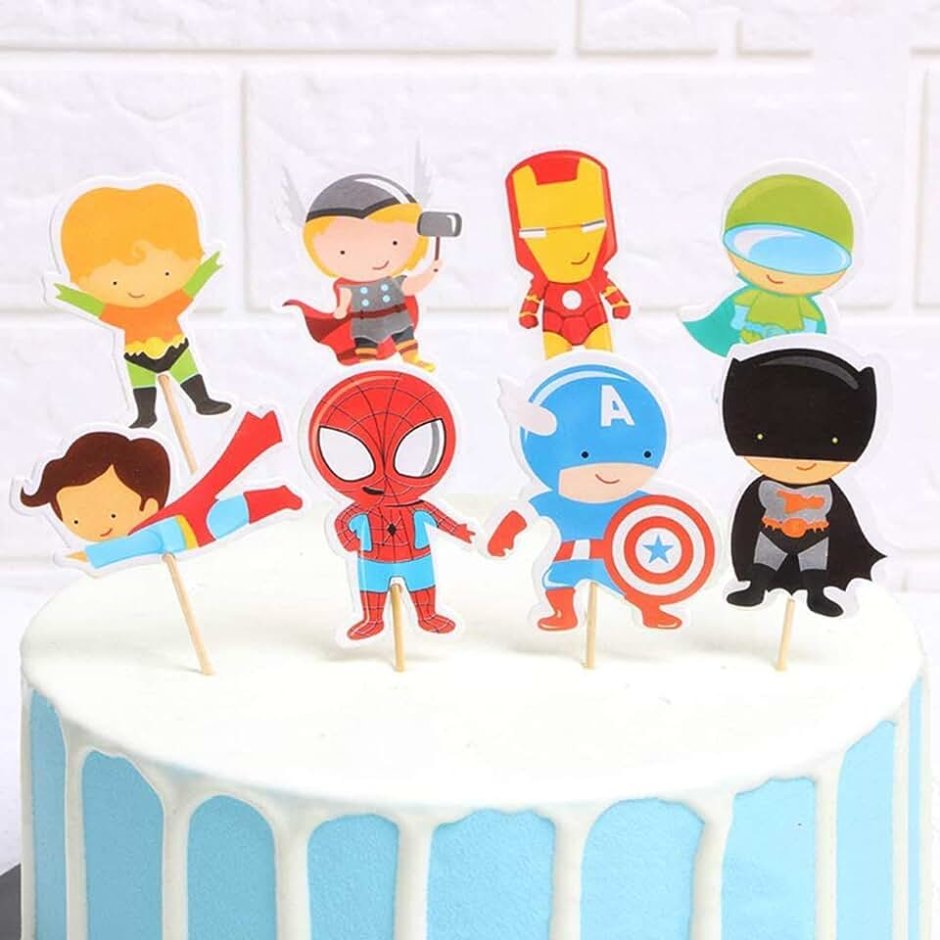 Супергерои топперы на торт
