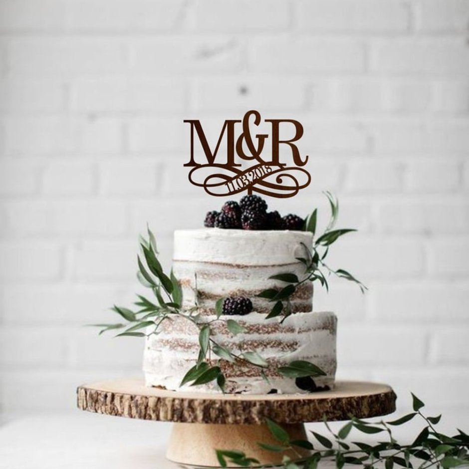 Торт с топпером на свадьбу