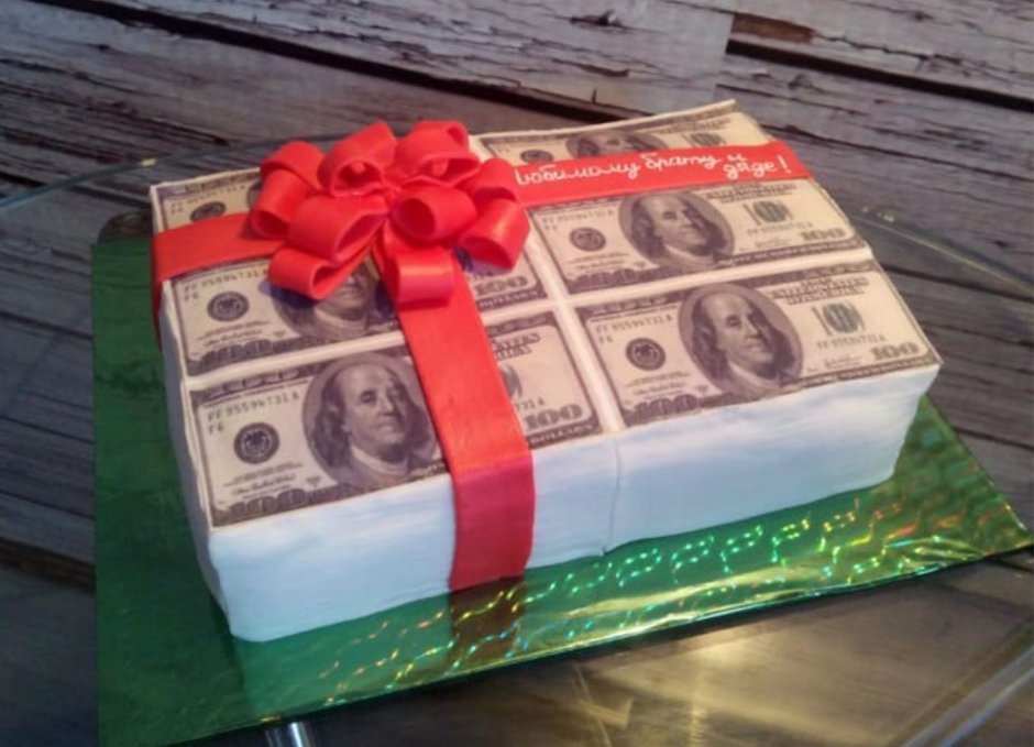 Тортик в виде денег