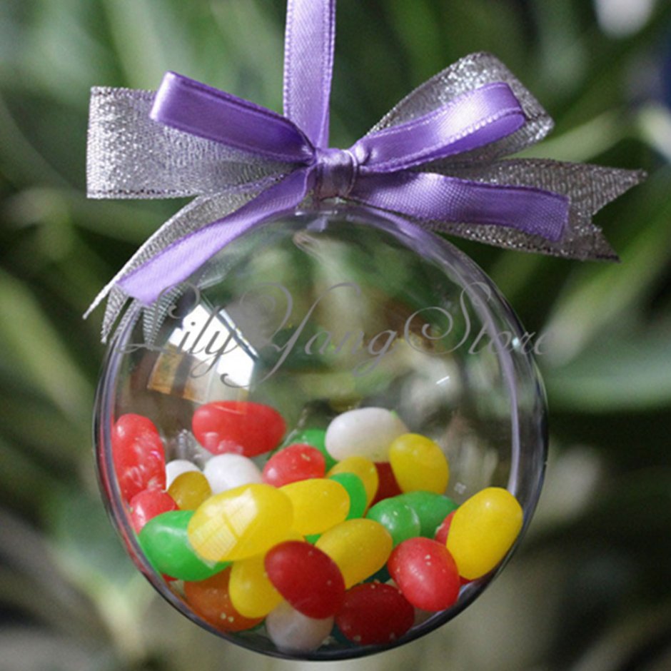 Пластиковый шар с конфетами