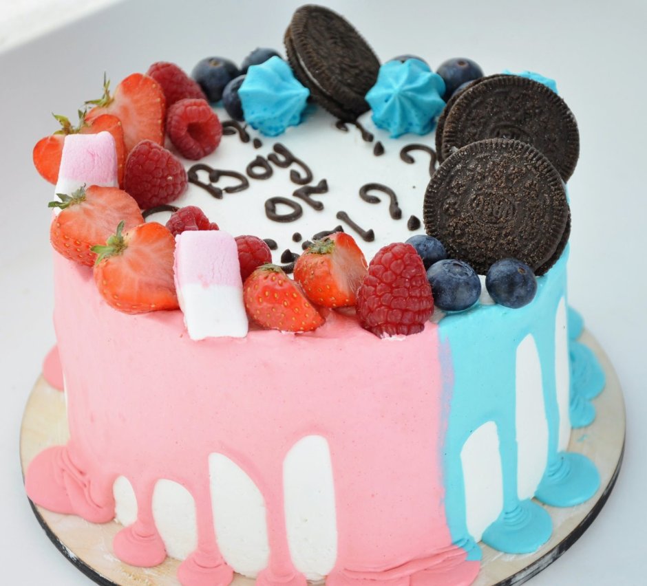 Декор торта для мальчика и девочки
