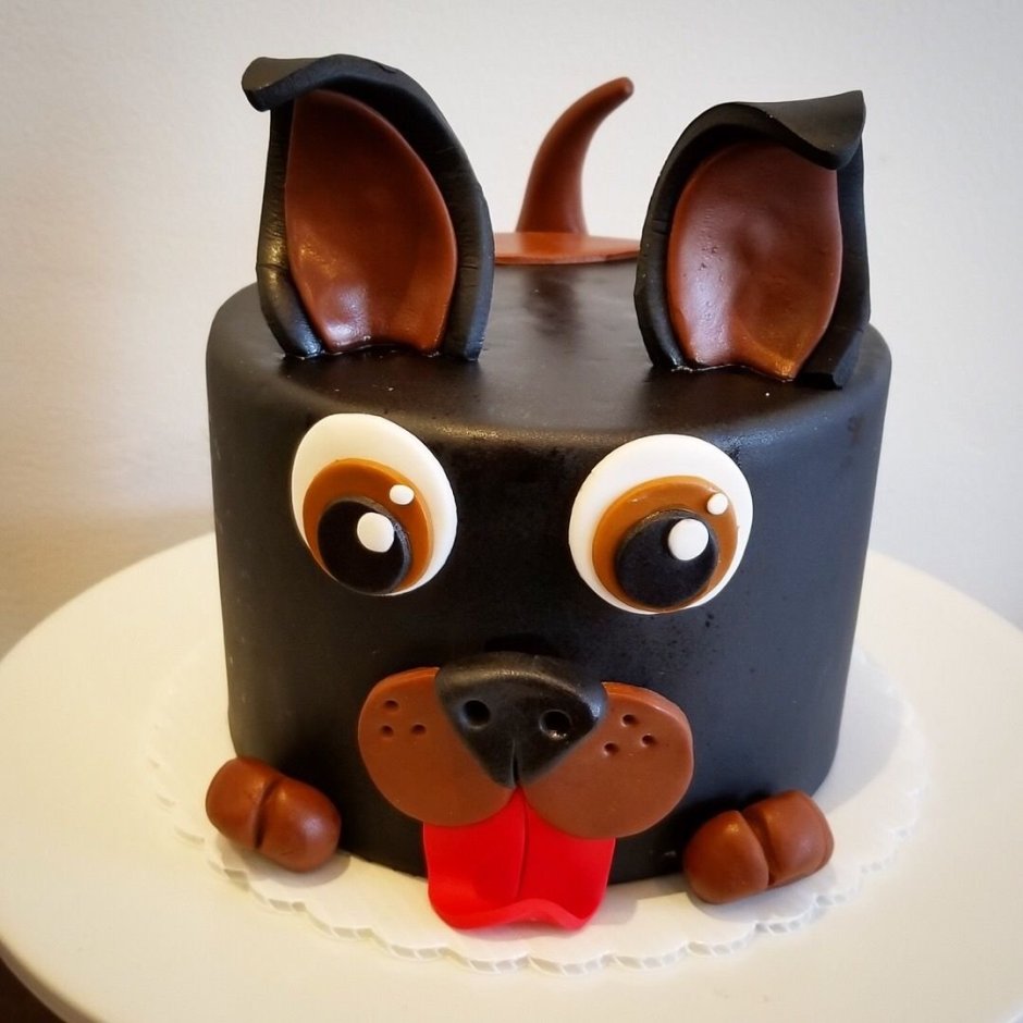 Тортик в виде собачки