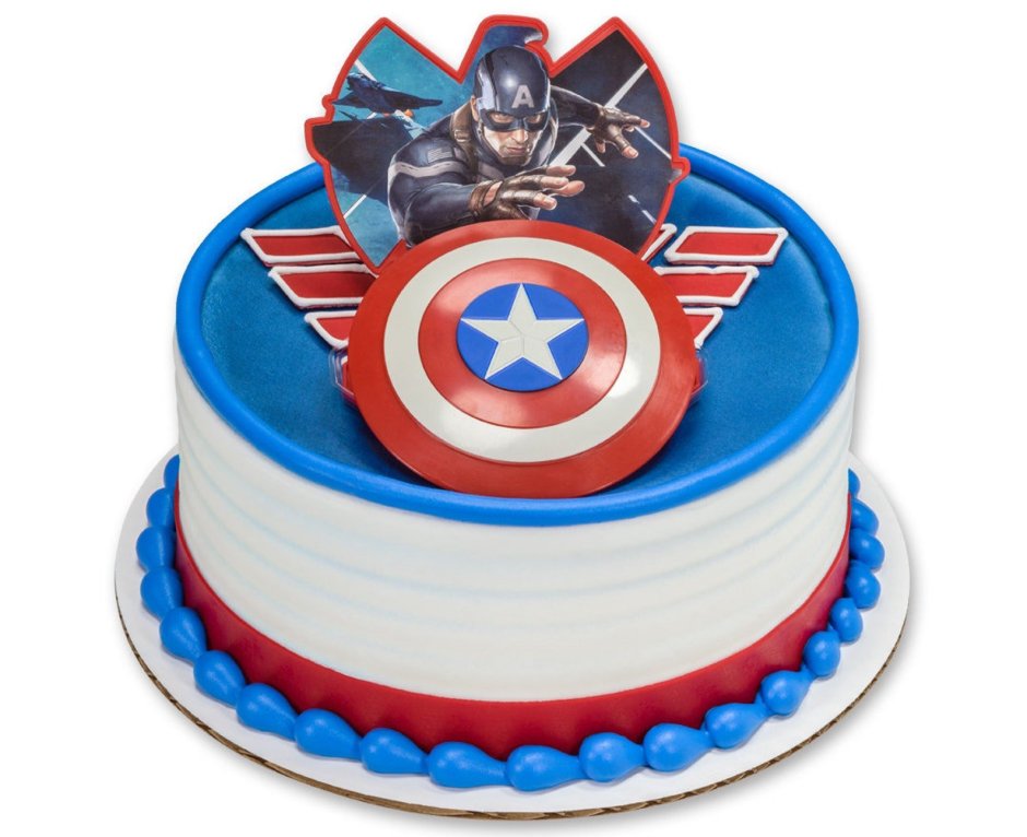 Торт щит капитана Америки