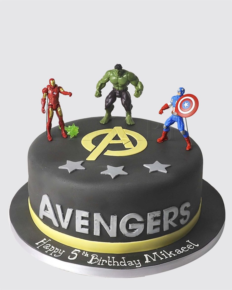 Торт с изображением Мстителей