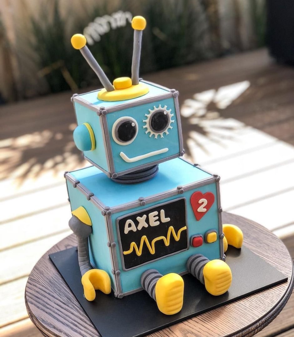 Торт с роботом для мальчика