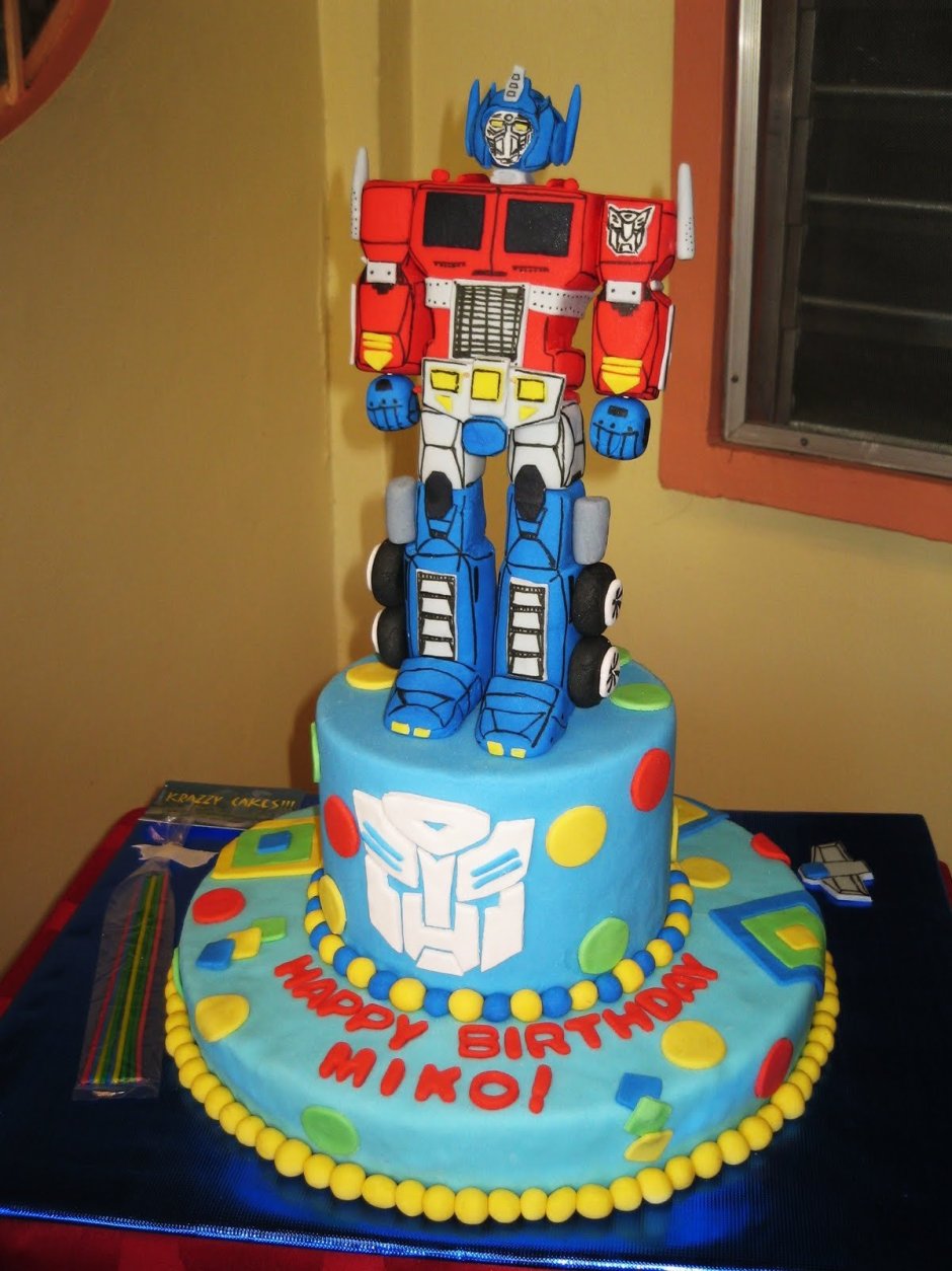Торт на день рождения мальчику роботы