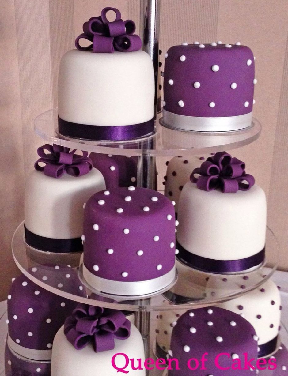 Тортик фиолетовый мини