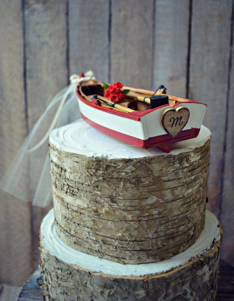 Торт деревянная лодка