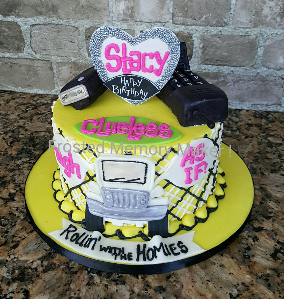 Торт для вечеринки в стиле 90-х