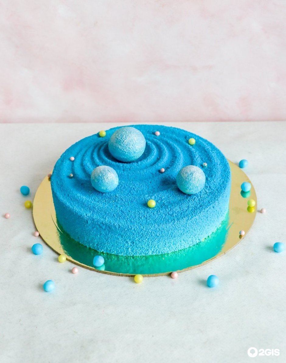 Муссовый торт голубой