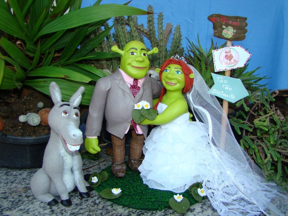 Торт Шрек и Фиона на свадьбу