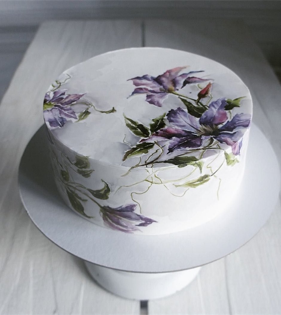 Торт для художницы с цветами