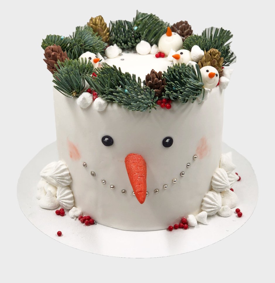 Снеговик картинка на торт