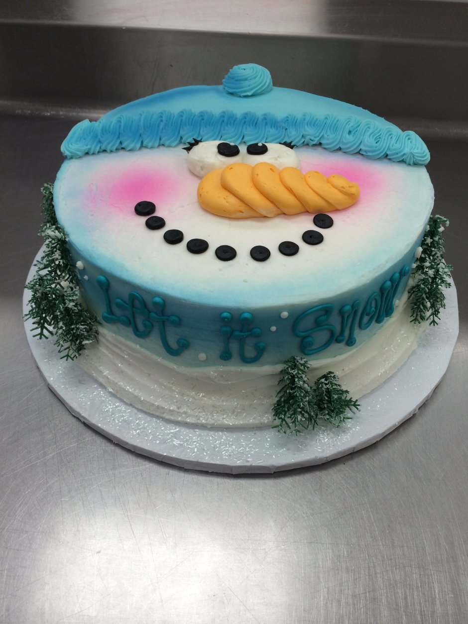 Торт декор Снеговик