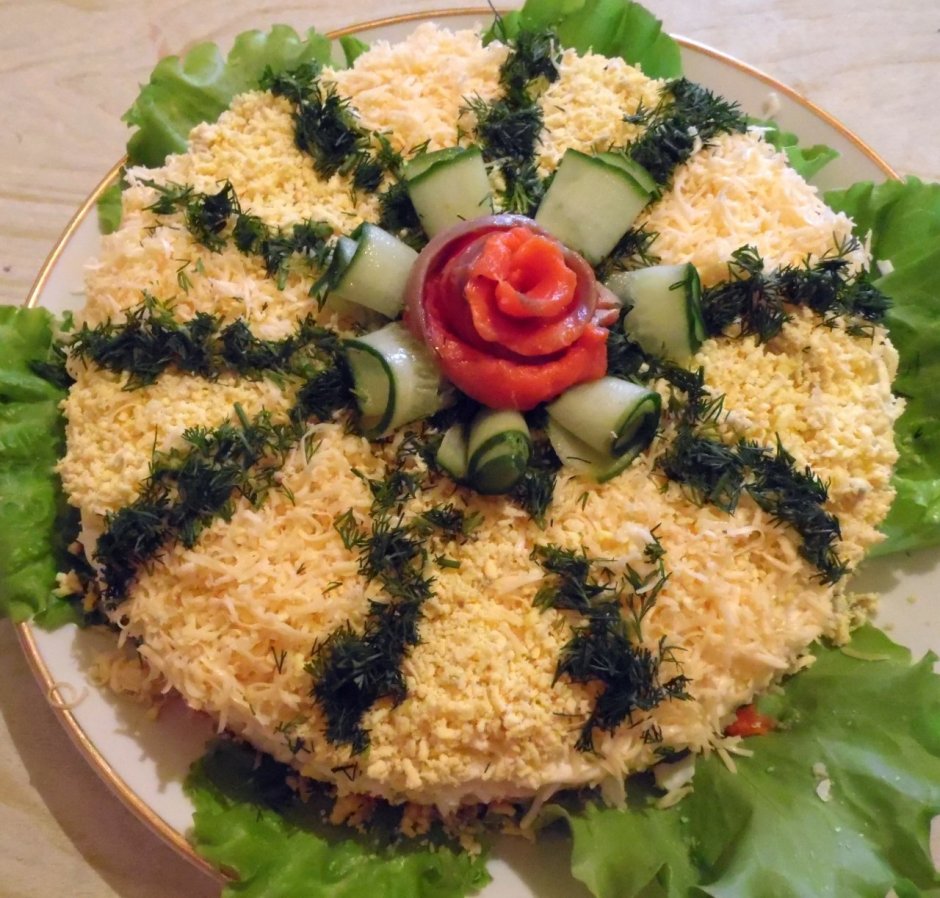 Украшение салатов на день рождения