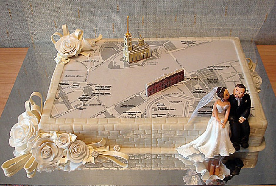 Карта на торт Свадебные
