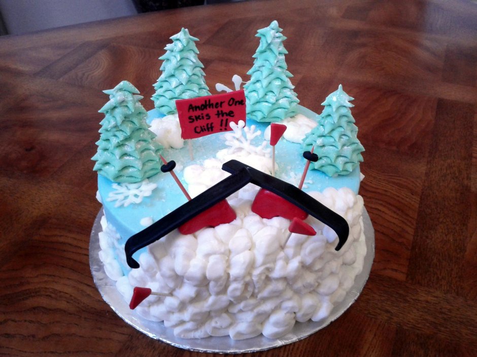 Торт для мальчика лыжника