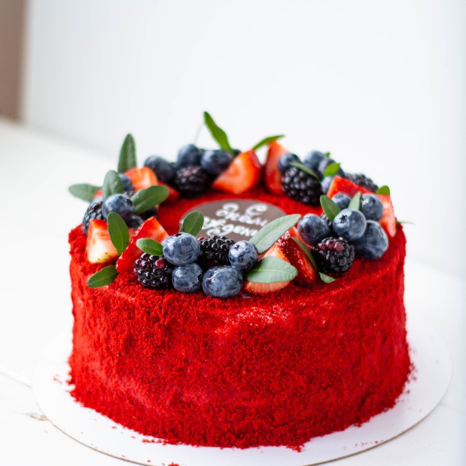 Диетический торт красный бархат