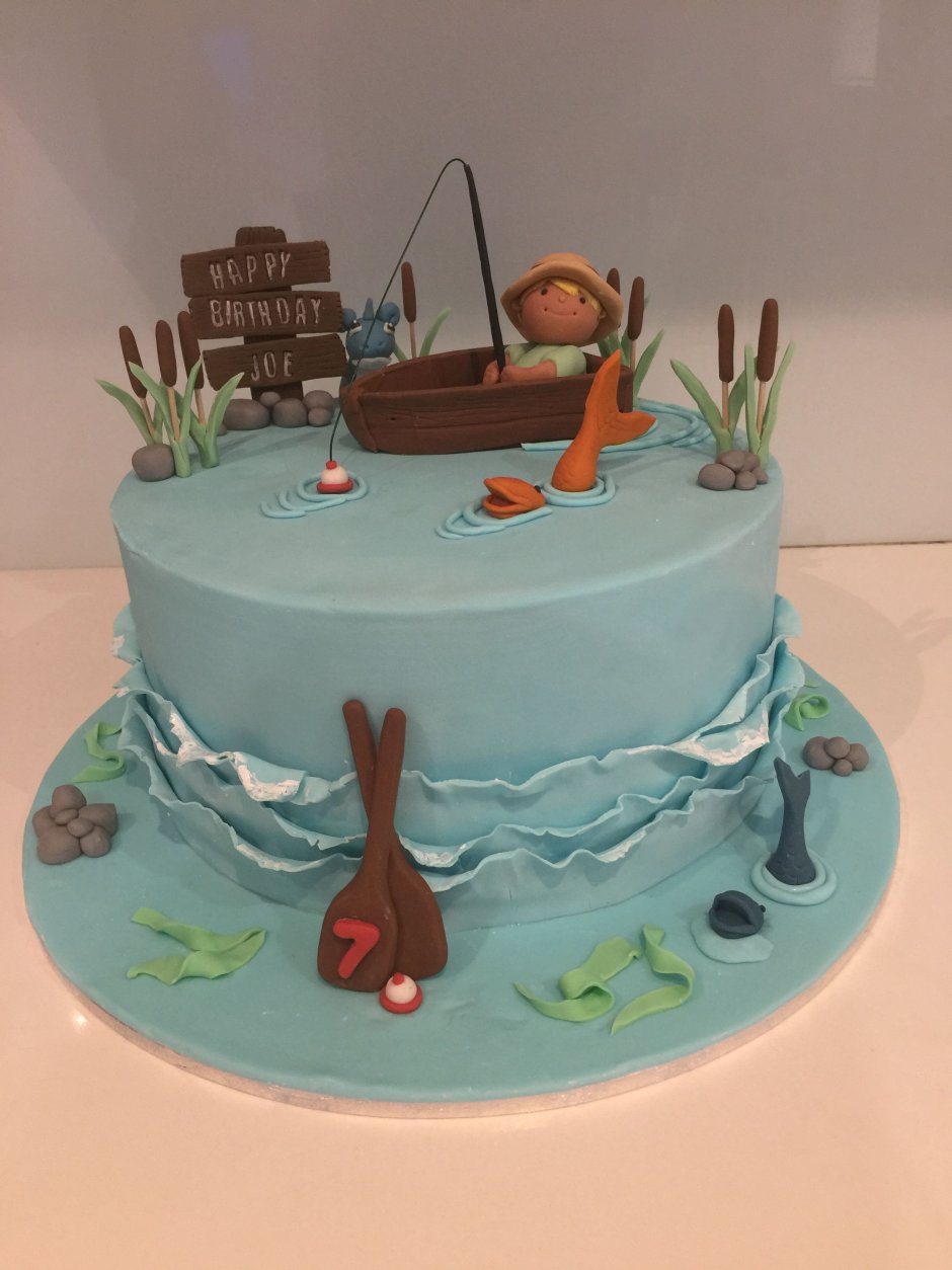 Торт для мальчика рыбака