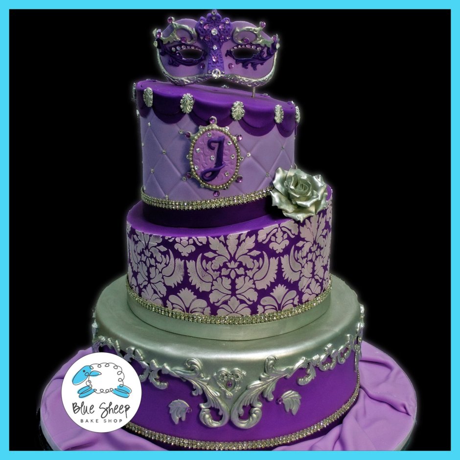 Торт фиолетовый блестящий