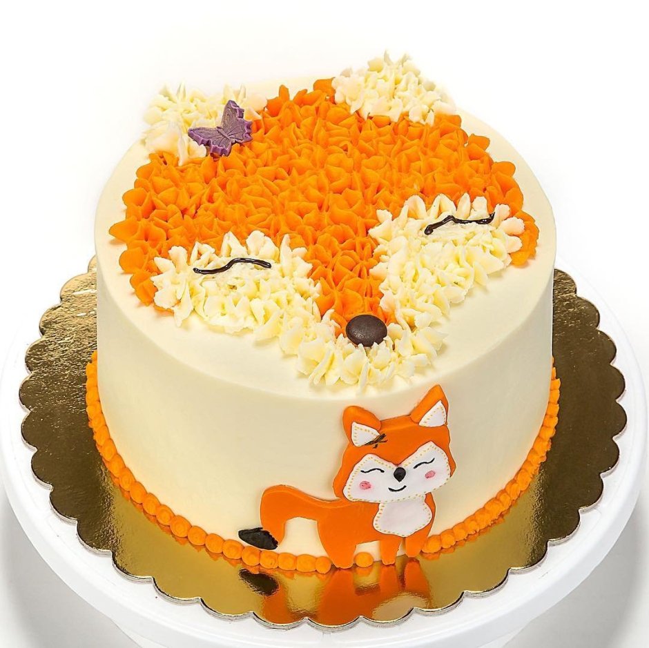 Торт оранжевый детский
