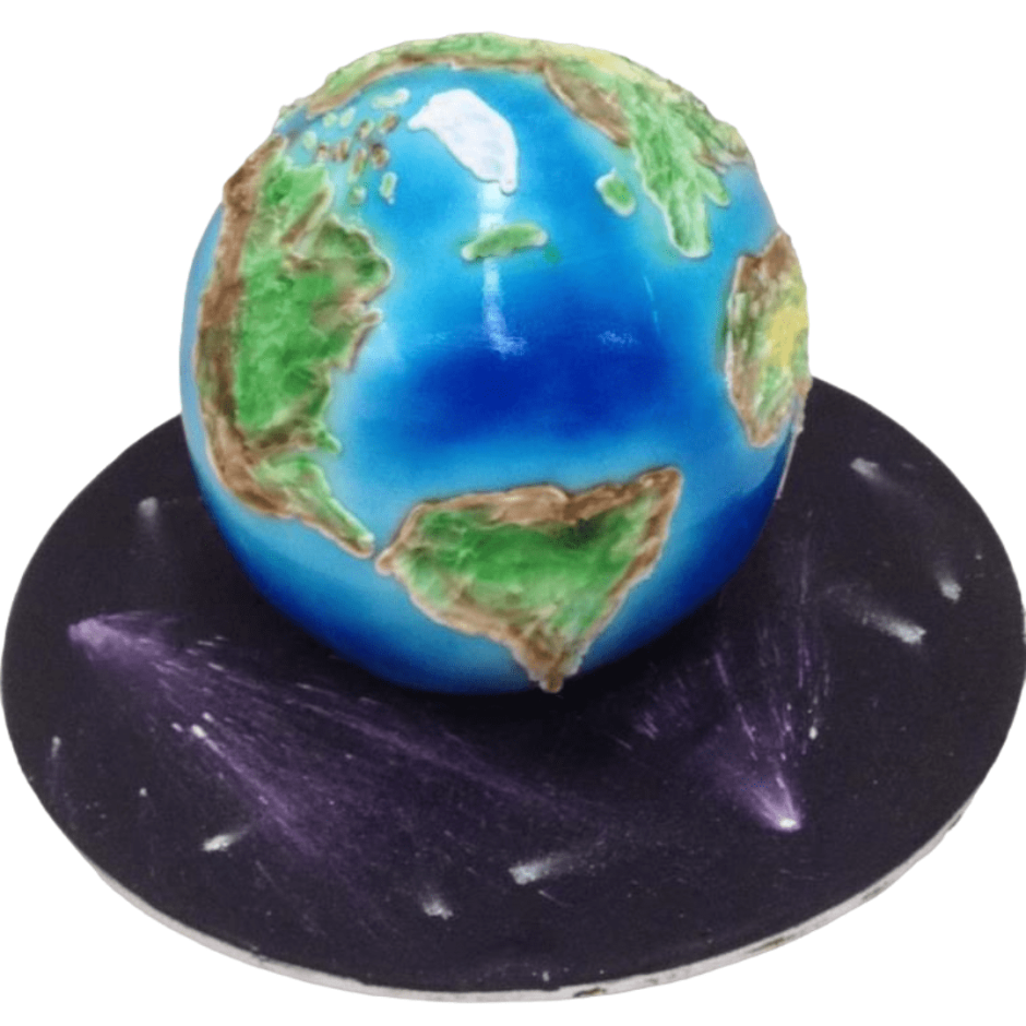 Торт в форме земного шара