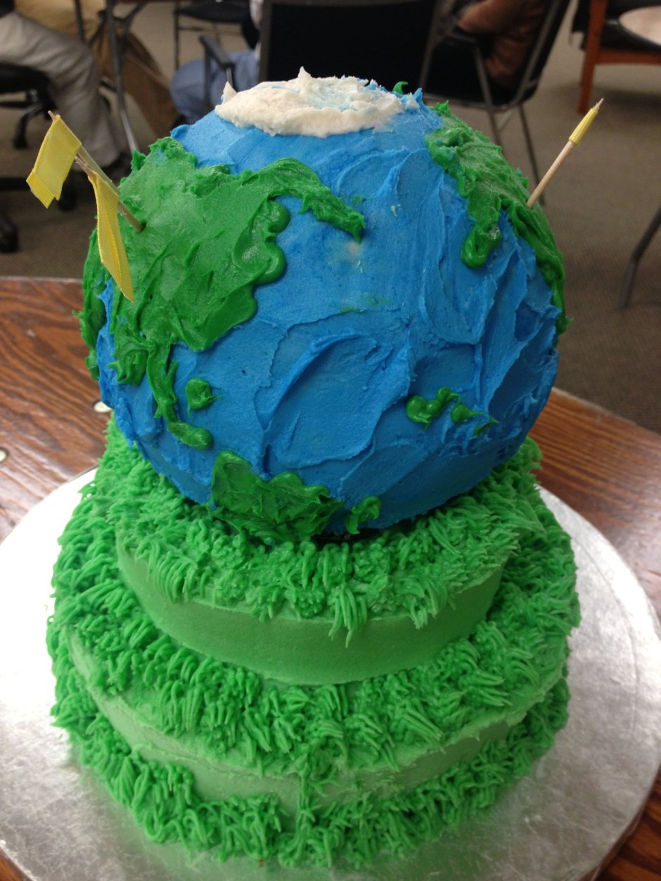 Декор торта земной шар