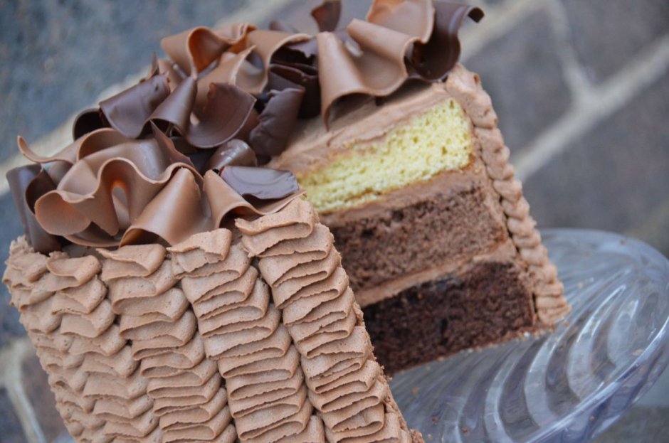 Шоколадные завитки для торта