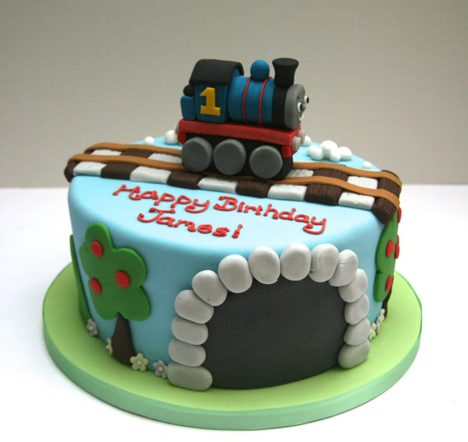 Торт для мальчика паровоз с вагонами