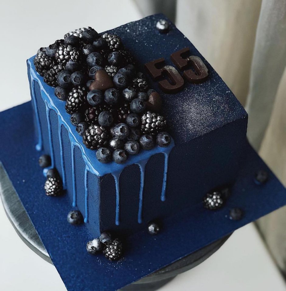 Торт черно синий