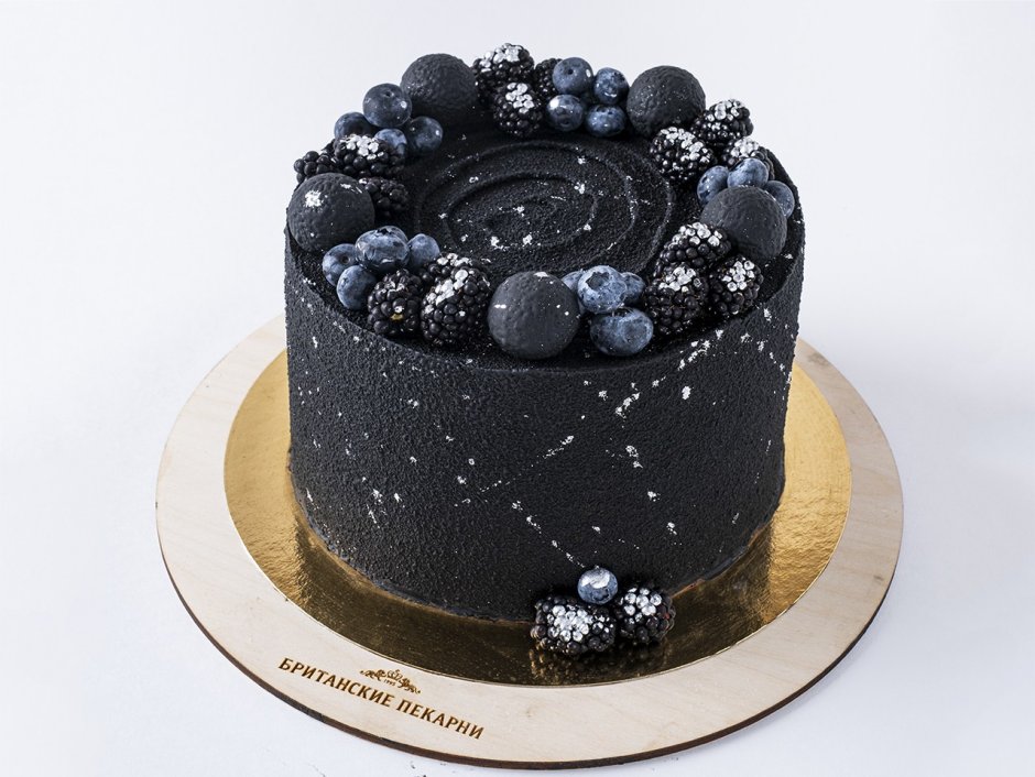 Черный торт со звездами