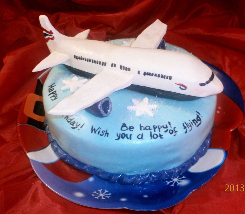 Торт с самолетом для девочки
