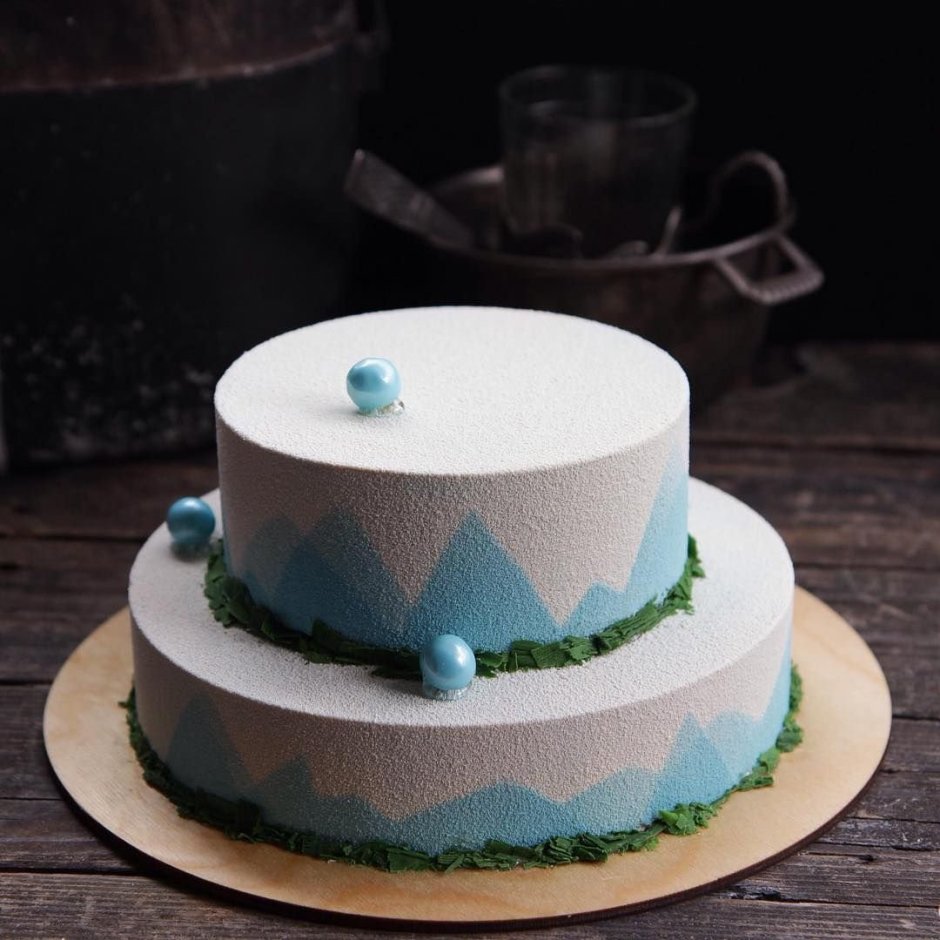 Голубой торт Минимализм