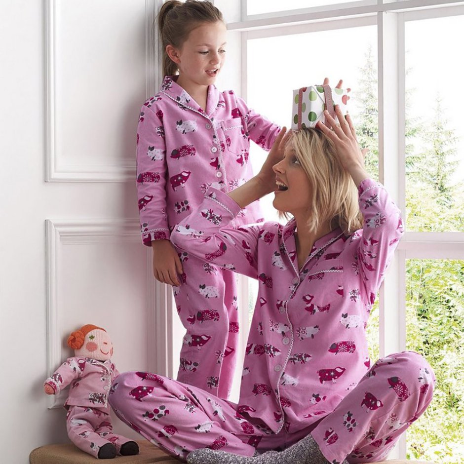 Фэмили лук пижамы мама дочка