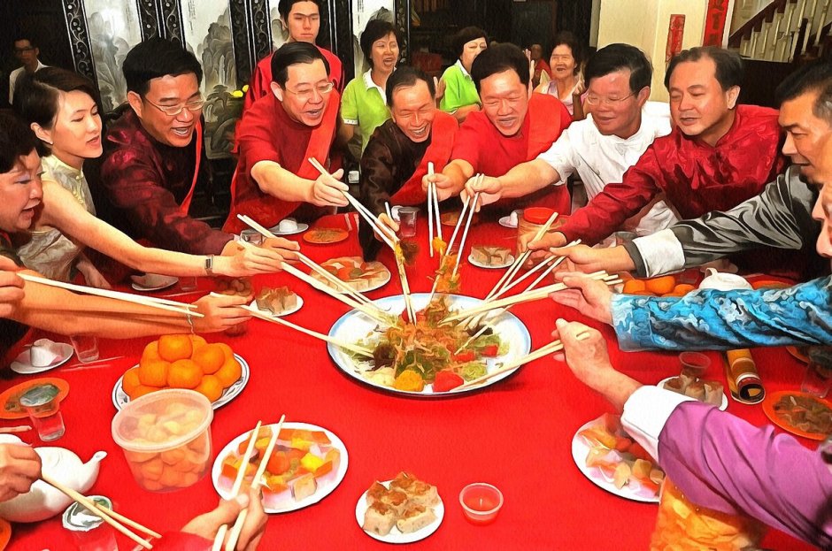 Новогодний ужин в Китае
