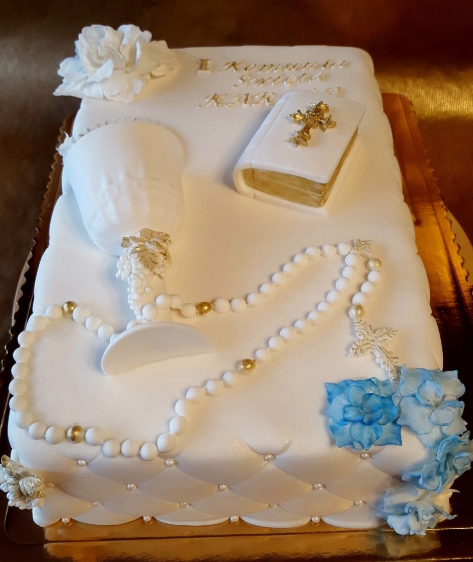 Торт на крещение квадратный