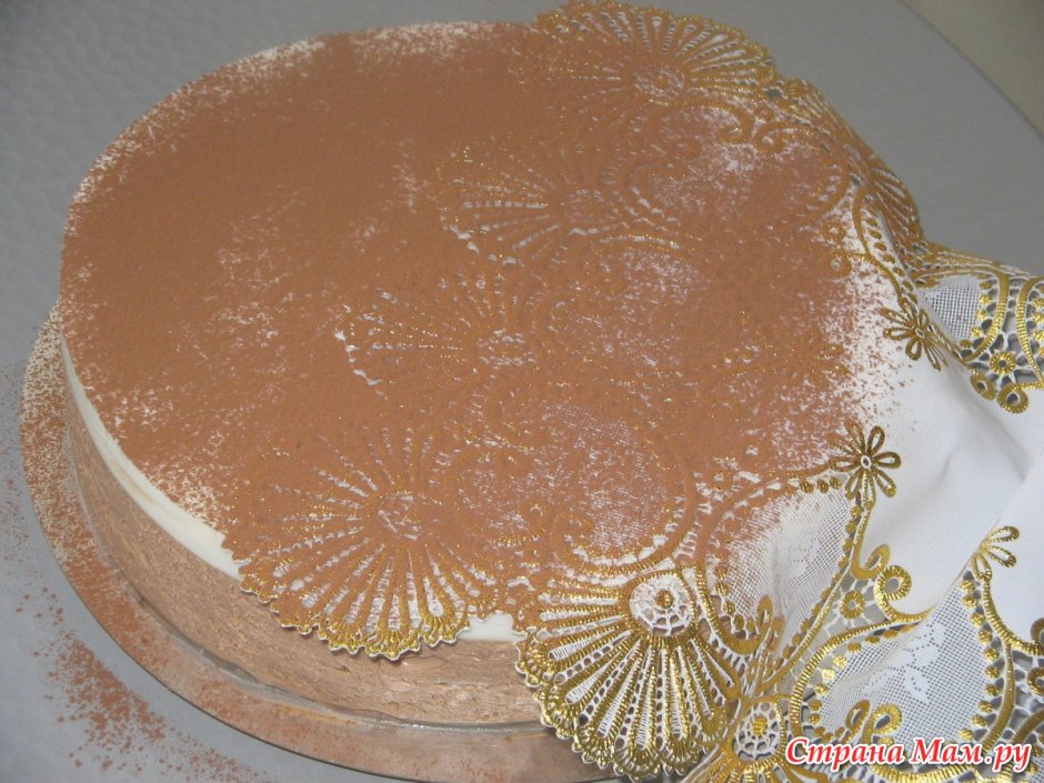Несложное украшение торта бисквитного