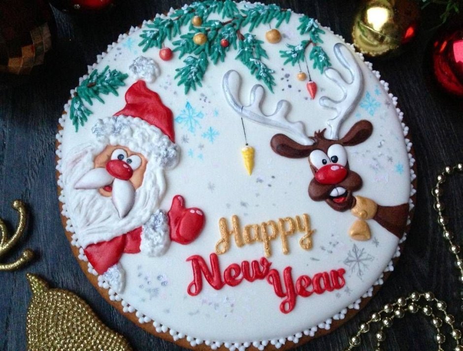 Новогодние картинки на торт