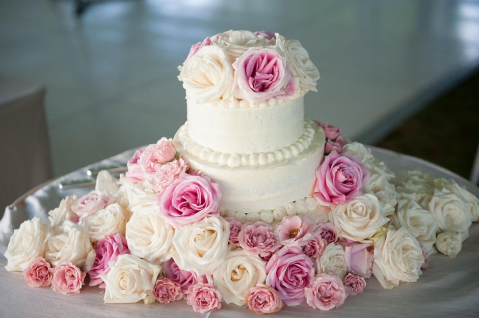 Торт на розовую свадьбу