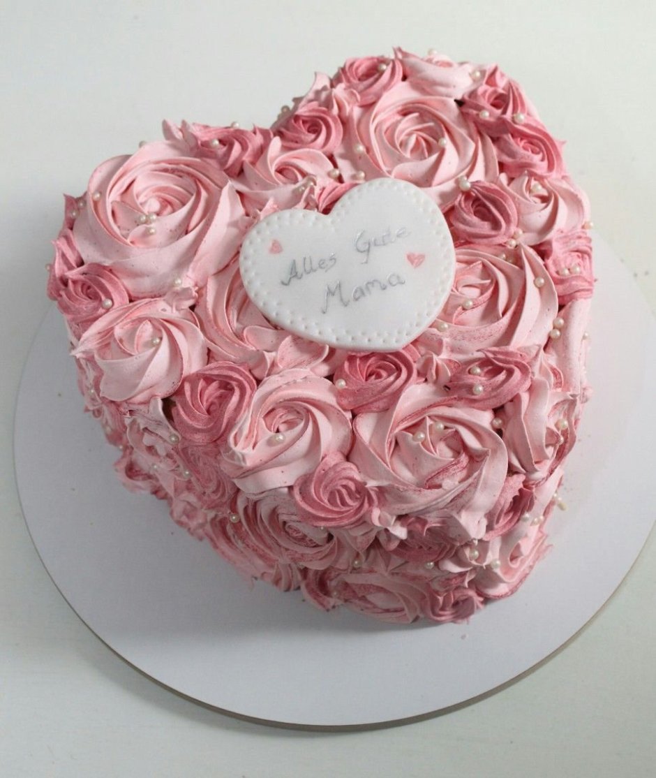 Свадебный торт нежно розовый
