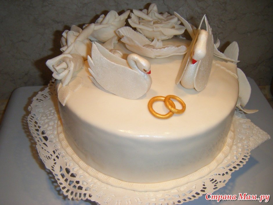 Кольца из мастики на свадебный торт